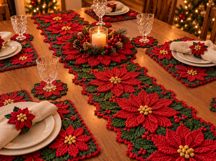 Collection Étoile de Noël au crochet